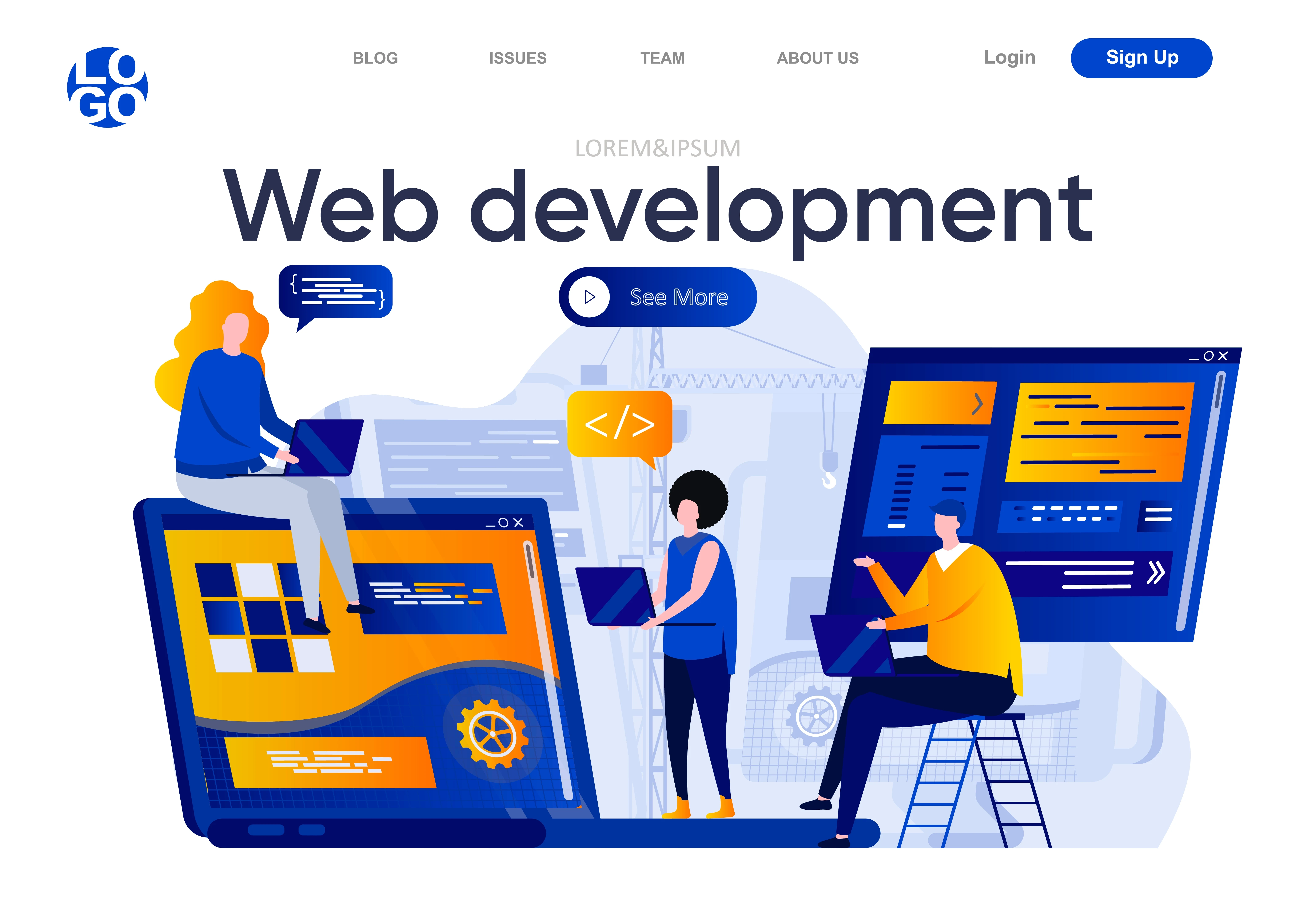 Web Development Illustration